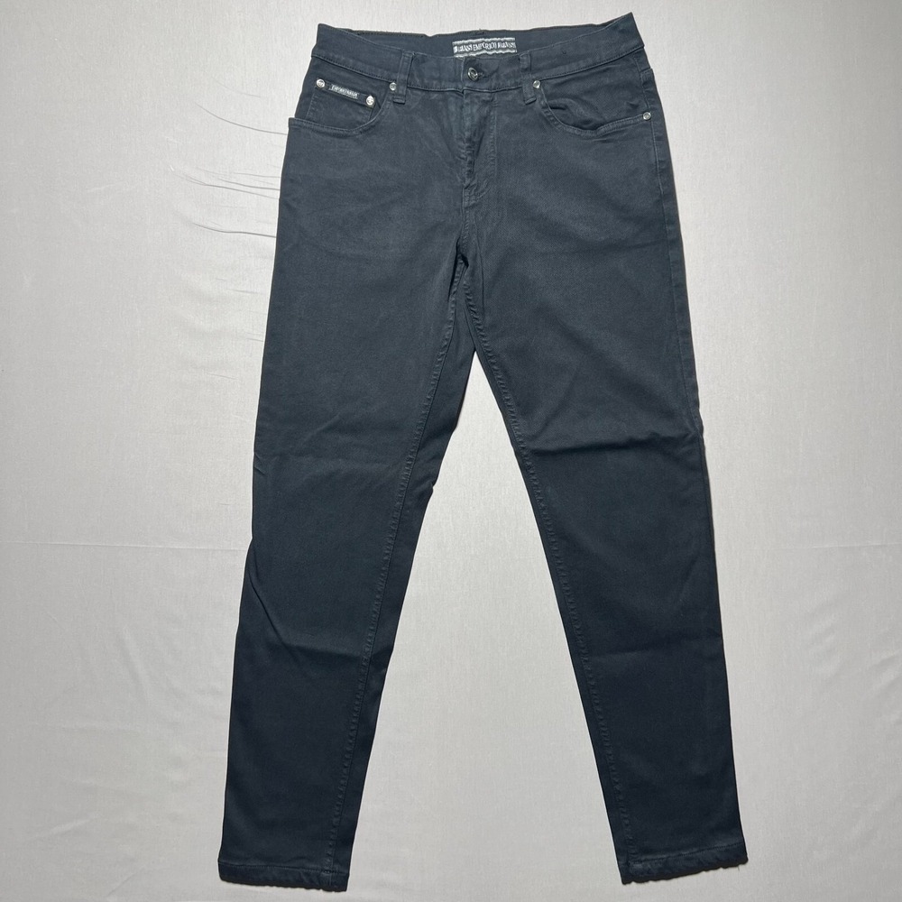 Authentic Emporio UOMO 1.09 Men's Black‎ Denim Mid Rise Slim Jeans 32x31